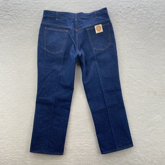 VTG 1980s JC Pennys Jeans Men's 38x29 Blue Big Mac Workwear Lite Wash Denim USA - Picture 6 of 15